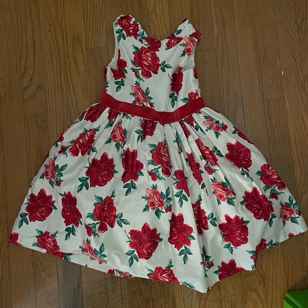 Janie and Jack red rose christmas dress